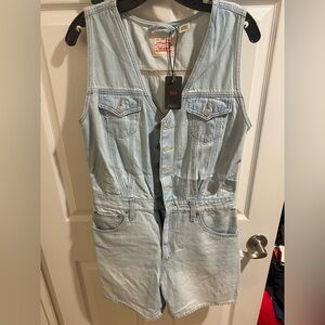 Levi's Light Blue Denim Romper